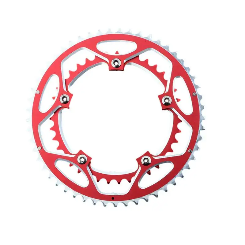

53t-39t 130mm Aluminum Alloy Bicycle Double Disc Toothed MTB Bike Double Discs Gear Folding Bike Crankset Chainwheel Bike Parts