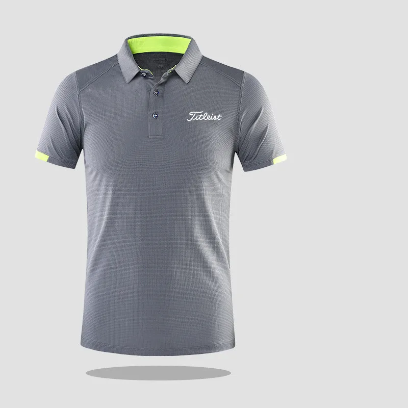 Golf T-shirt Lightweight Quick Drying Polo Shirt Solid Color Fashion T-shirt Men's Outdoor Exercise Sweat Breathable