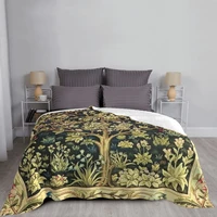 promotion william morris tree of life blanket bedspread bed plaid flat sheet sofa plaid prayer blankets rug islam coverlet