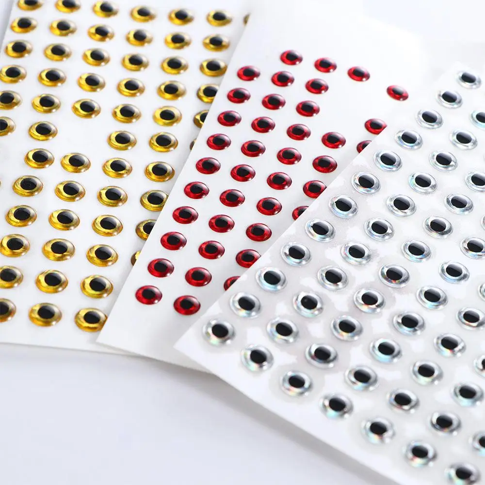 

Accessories Simulation 100pcs/lot 3mm 4mm 5mm 6mm Eyeball DIY Eyes Artificial Fish Eyes 3D Fish Eyes Fishing Lure Eyes