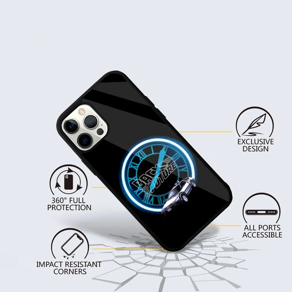 Movie Back To The Future Phone Case For iPhone 16 15 14 13 12 11 Plus Pro Max Mini Magsafe Magnetic Wireless Charging