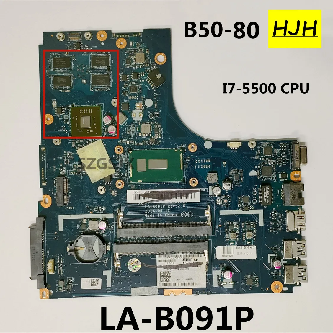Оригинальная материнская плата для ноутбука Lenovo B50-80 I7-5500U 2 Гб ZIWB2 / ZIWB3 ZIWE1 R5-M230 |