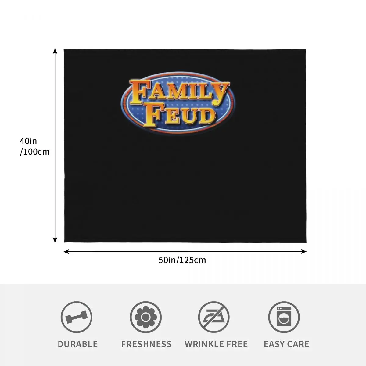 Фото Крутой плед с графикой в стиле шоу Family Feud, ретро 90-х, потрясающая идея, пледы с изображением Веджетаблз (Hairy Wednesday) №4