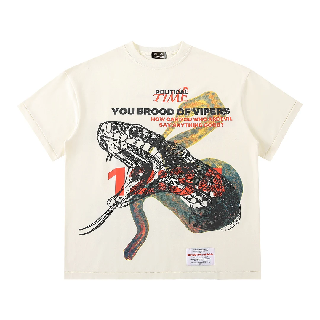 

PPFRIEND Summer Snow Oil Wash T-shirt Men Retro Vintage Tshirt 100% Cotton Drop Shoulder Oversize Tops Plus Size Tshirt | 5425