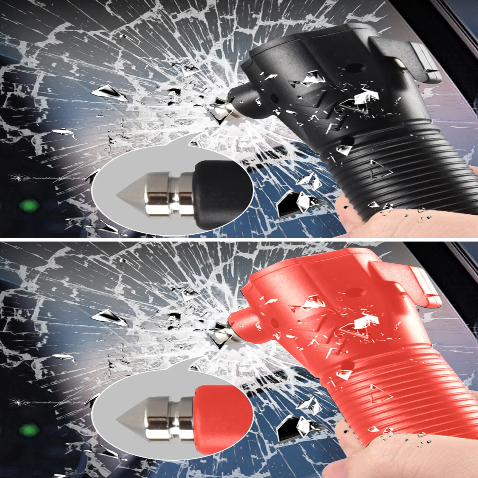 

Multifunctional Car Safety Hammer USB Flashlight Car Window Breaker All-in-One Auto Escape Tool For Self Rescue Breaking Window