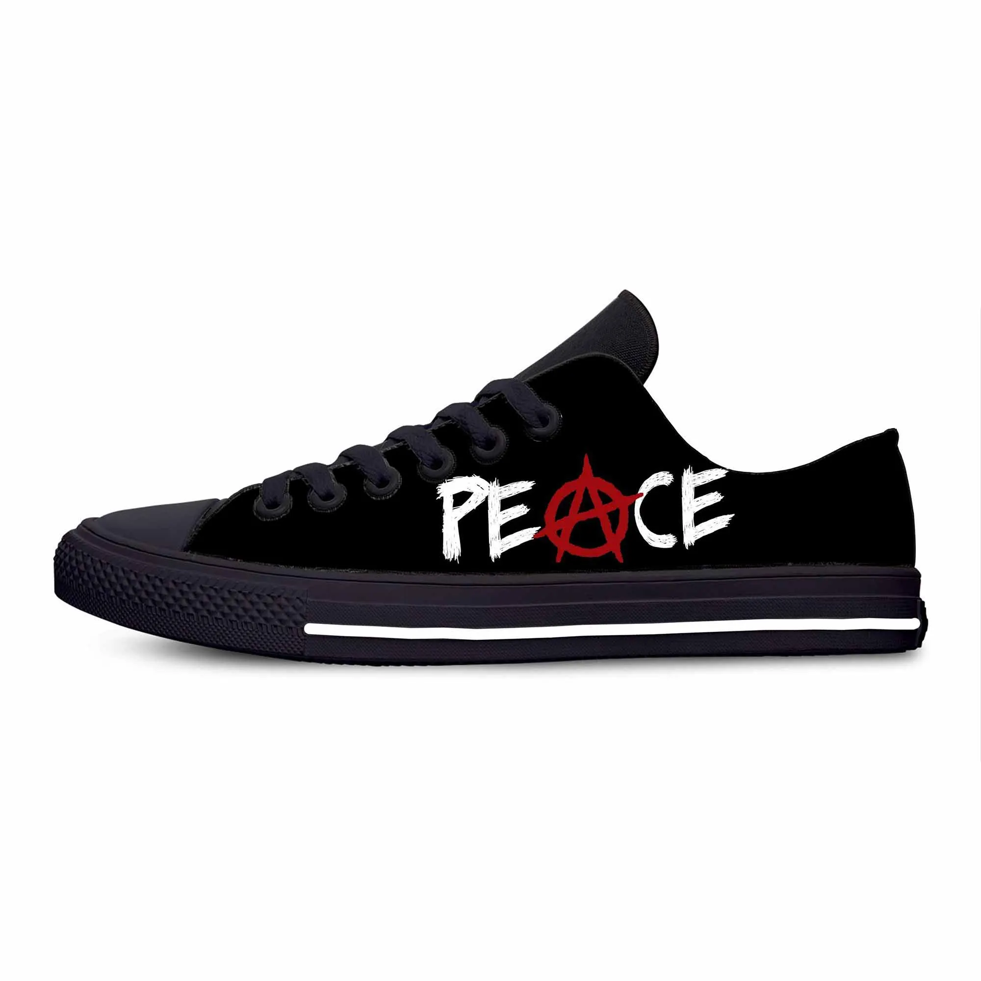 

Anarchy Anarchist Anarchism Symbol Fashion Popular Casual Cloth Shoes Low Top Comfortable Breathable 3D Print Men Women Sneakers