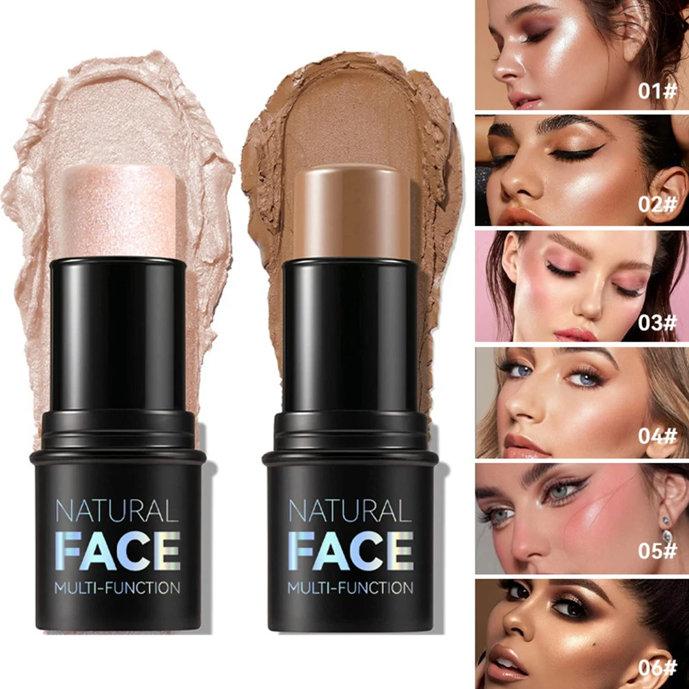 

Silky Concealer Stick Full Coverage Contouring Foundation Face Contour Blusher Highlighter Bronzer Base Make Up Cosmetics