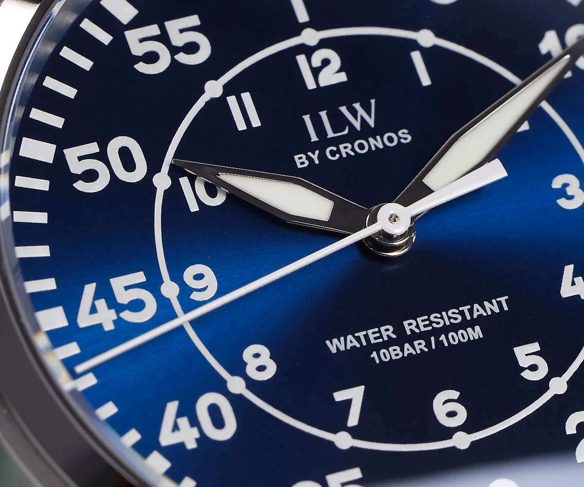 Фото Мужские часы Cronos Pilot Flieger 39 мм, кварцевые, механизм VH31, нержавеющая сталь, водонепроницаемость 100 м, суперлюминофор, куполообразное сапфировое стекло, модель L6057M. №1
