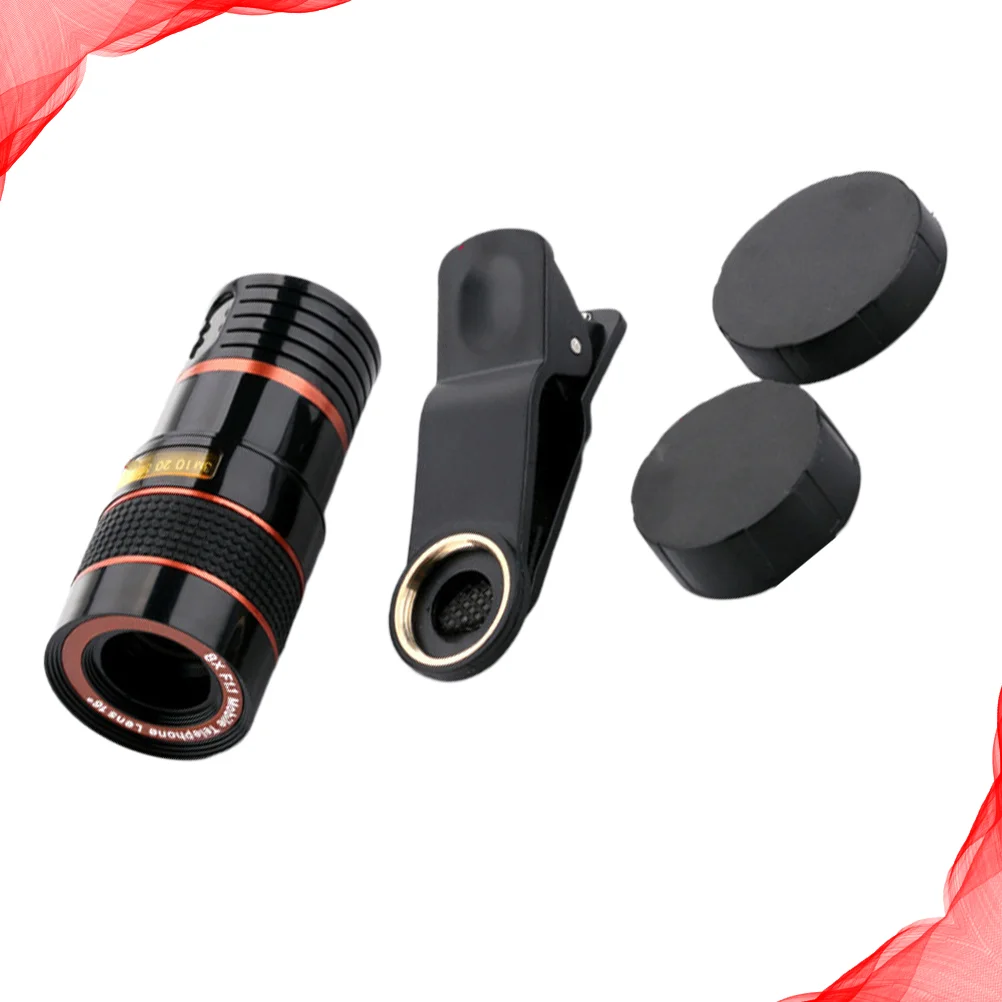 

8X Lens Phone Telephoto Lens Cellphone Zoom Lens Long-focus Lens with Clip for Telescopes