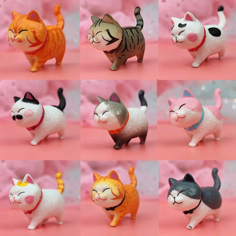 

Cute Bell Cat Ornaments Miniature Simulation Kitten Dolls Birthday Gifts Creative Handicrafts Small Ornaments Home Decoration