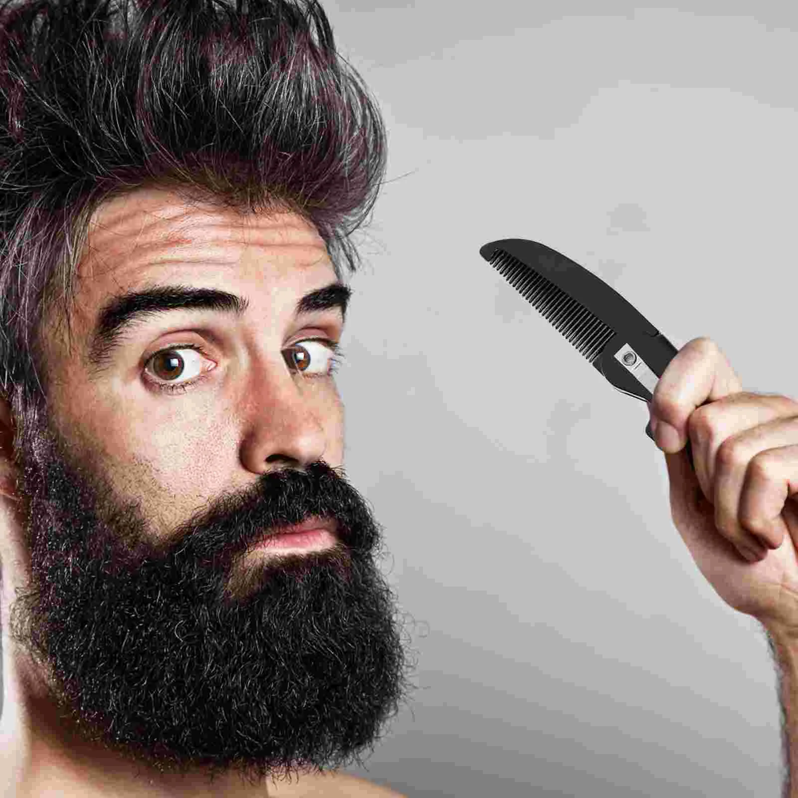 

Men's Pocket Folding Portable Comb Mustache Combs Household Hair Mens