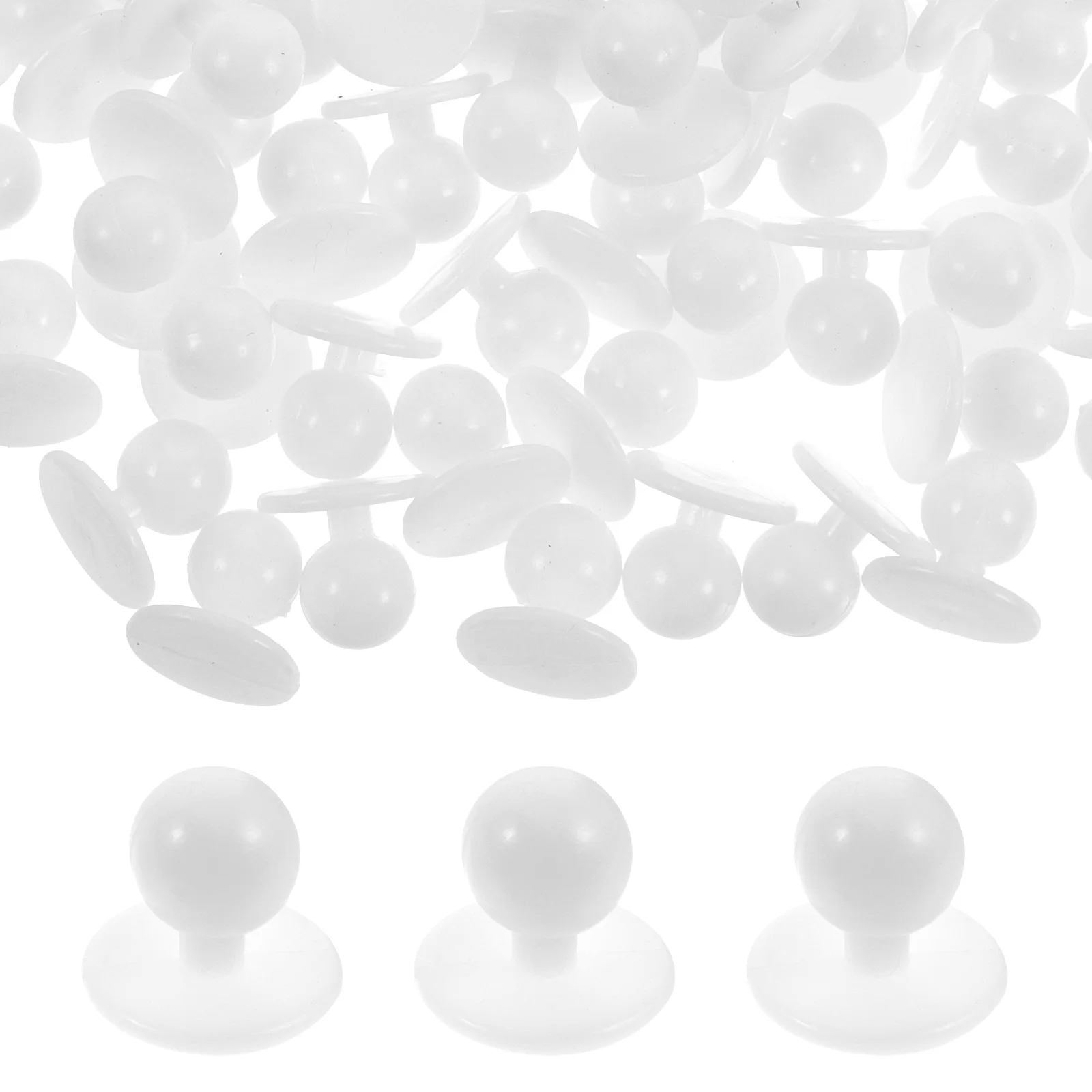 

100 Pcs Buttons Convenient Clothes Coat Sewing Suit Creative White Plastic Man