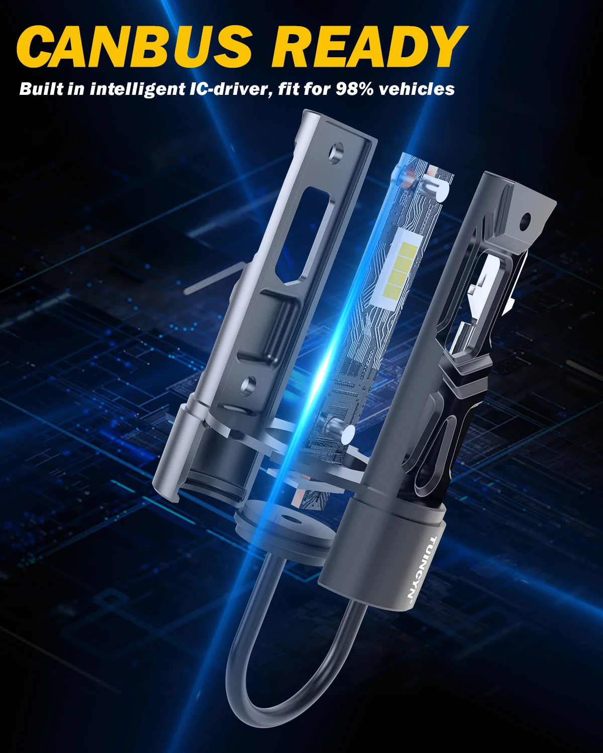 Лампа для фар головного света TUINCYN 2x H3 противотуманная фара Canbus без ошибок