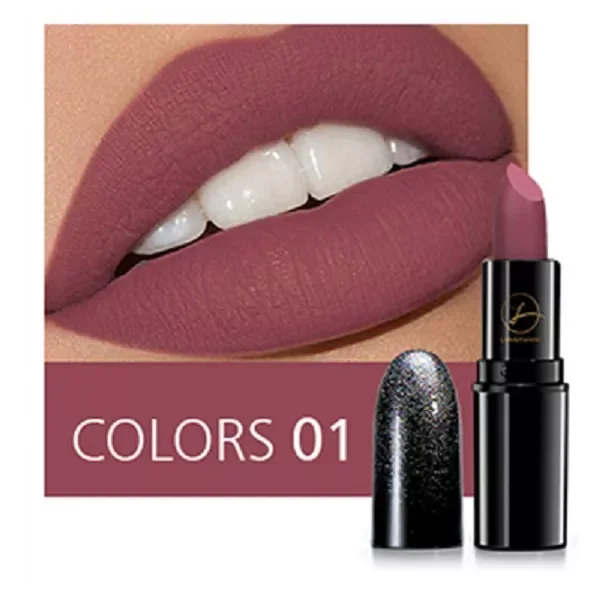 

Star Lipstick Black Tube Lipstick Monochrome Matte Lasting Lipstick Non-stick Cup Create Sexy Lips TSLM1