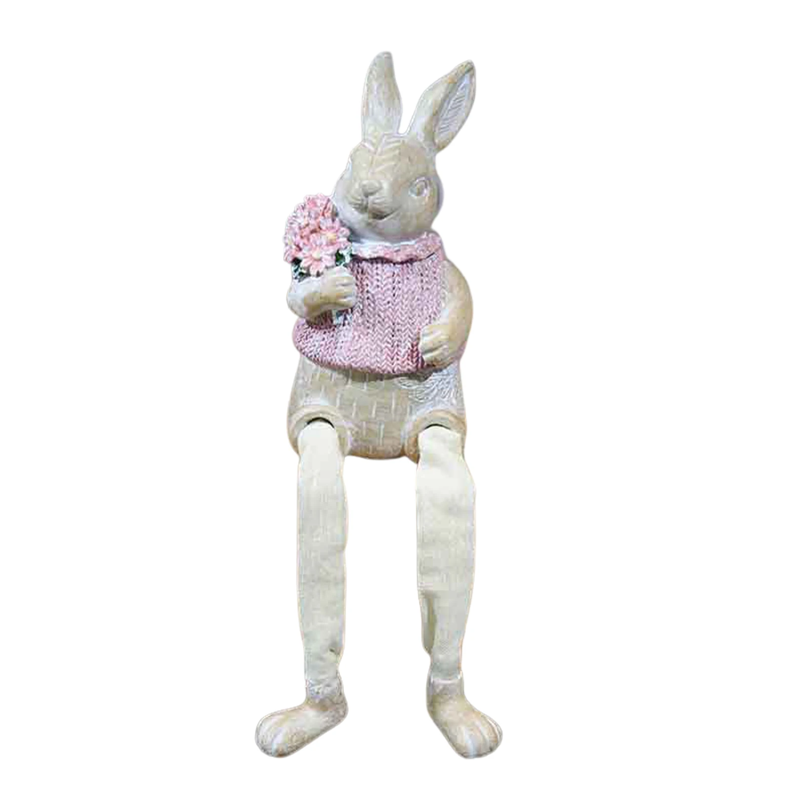 

Garden Bunny Statue - Yard Easter Rabbit Figurine Outdoor Decoration - Resin Garden Sculpture - Patio Art Ornament - Christmas