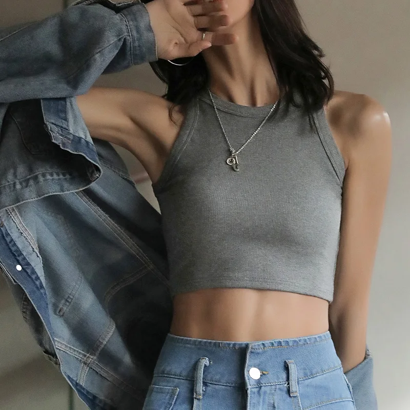 Yoga Small Cami Women Summer Inner wear Bottoming Sports Sweet and Spicy Jazz Dancing American Short Top