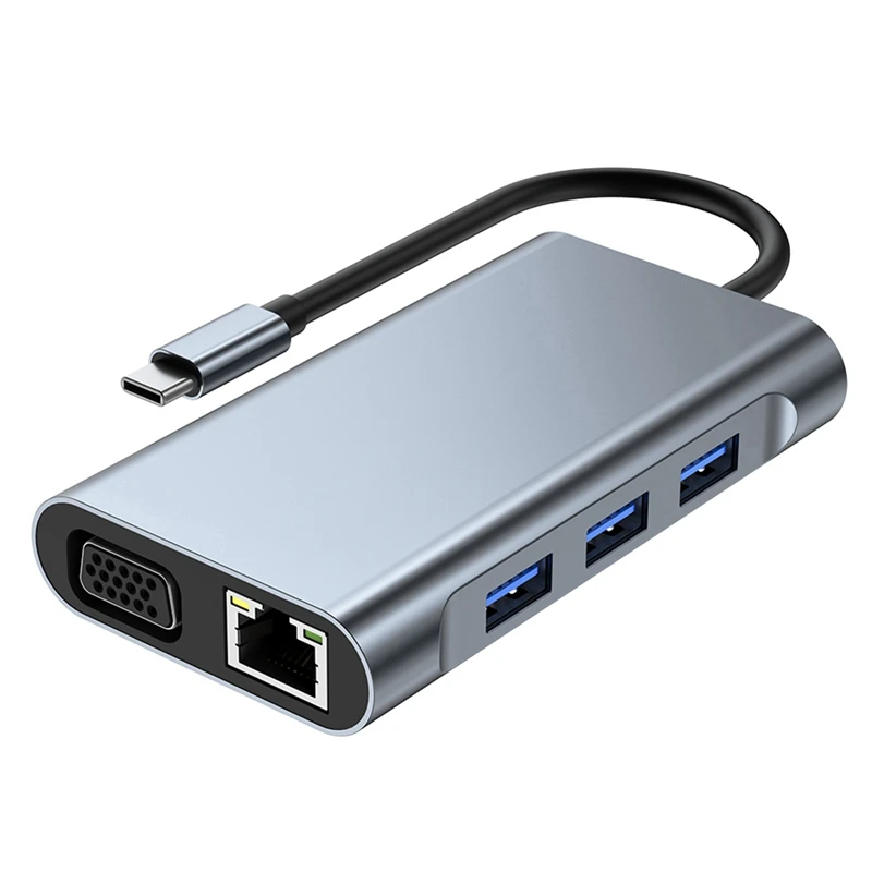 

Док-станция 7 в 1 для ПК, совместимая с USB 3,0 + 2 USB 2,0 + PD 87W + VGA + HDMI