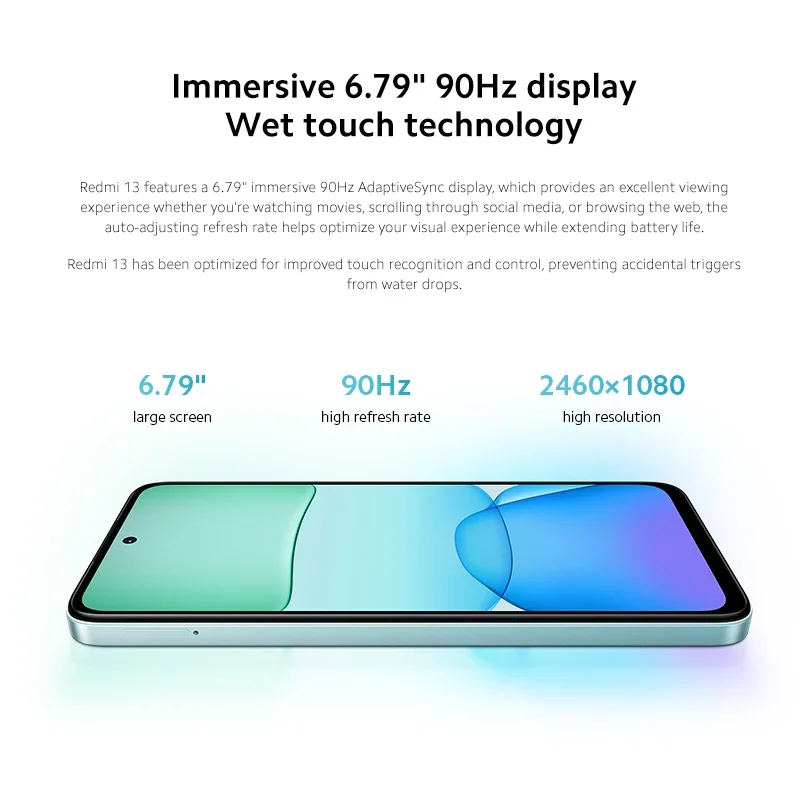 Глобальная версия смартфона Xiaomi Redmi 13 MediaTek Helio G91 Ultra 108MP супер четкая камера 33 Вт быстрая зарядка аккумулятор 5030 мАч (art.: 3920cb67ece77) - 3920cb67ece77