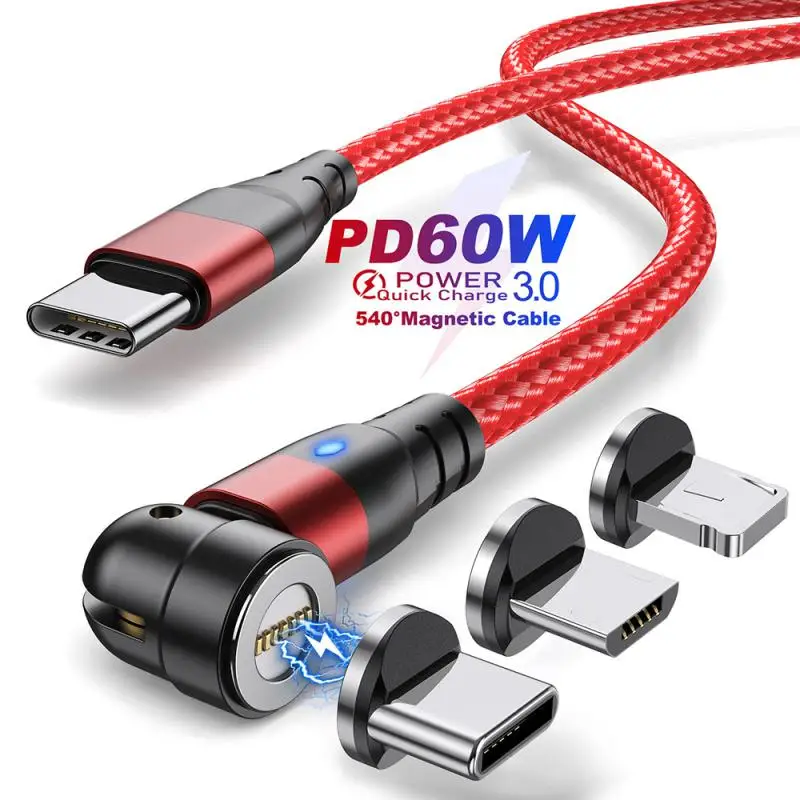 

AUBESS 60W Magnetic Cable Quick Charge 4.0 USB C to Type C Cable PD Fast Charging For Huawei P40 Data Charger Cable For MacBook