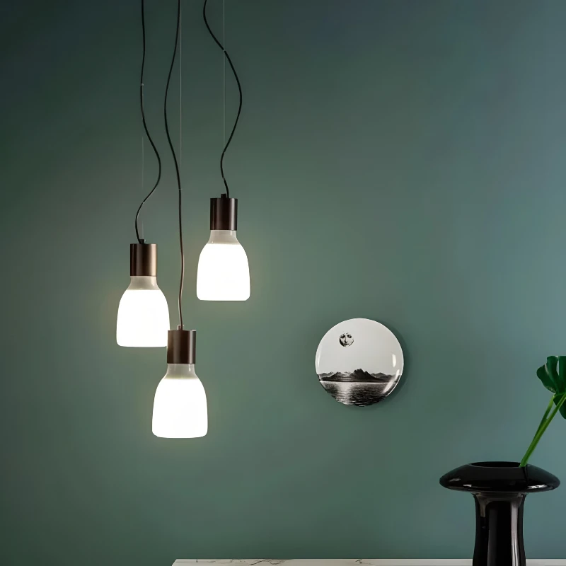 Стеклянная люстра с кольцевым шариком домашний декор светодиодные подвесные