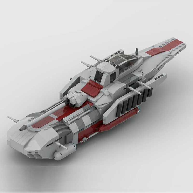 

968 шт. MOC маленькая зернистая Строительная блока Империя флюоресцентная Республика воздушный корабль светящаяся звезда детский подарок на день рождения