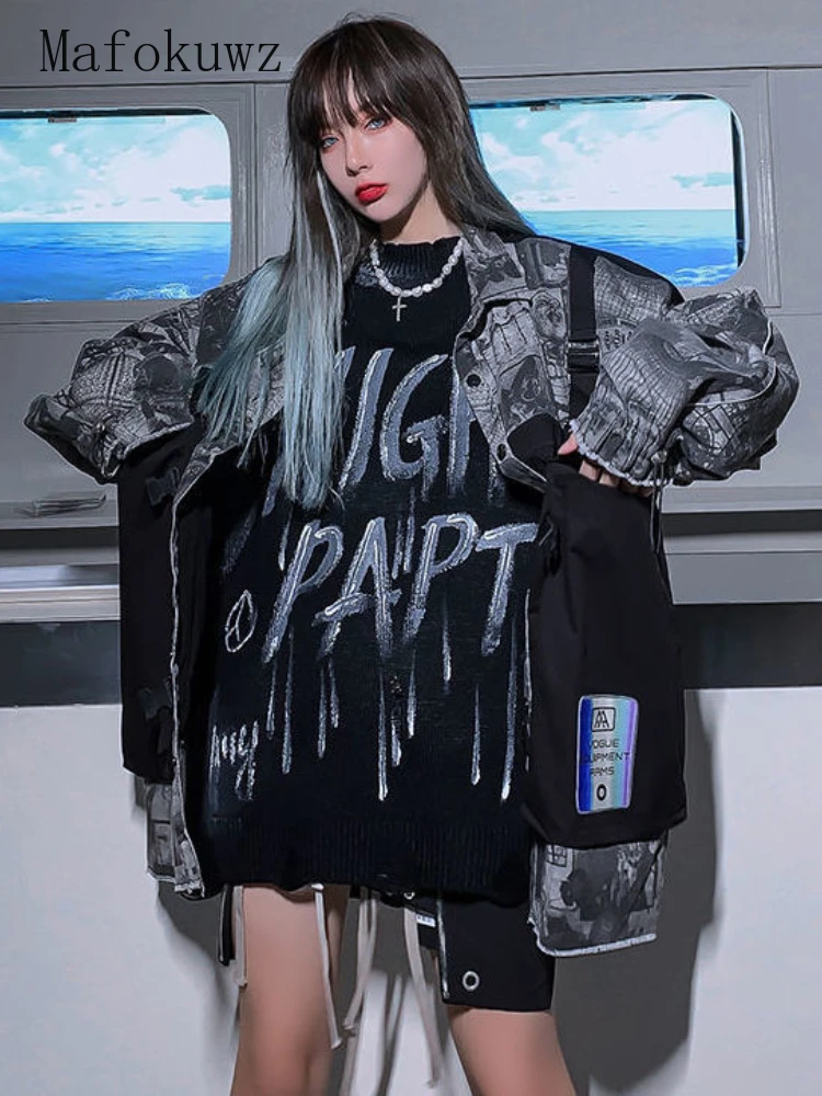 Куртка-карго Mafokuwz Мужская джинсовая в стиле хип-хоп