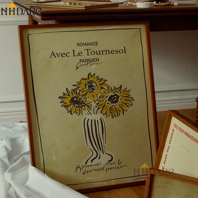 

NHDARC Canvas Print Painting Vintage Retro Home Decor Text Quotes Flower Posters Pictures Wall Art Dormitory Studio Decoration