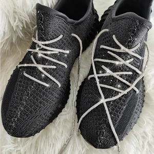 1 Pair Luxury Diamond Shoelaces for Yeezy Bling Sneakers Charms Fashion Shiny Shoeslace Vintage Rhin in Pakistan