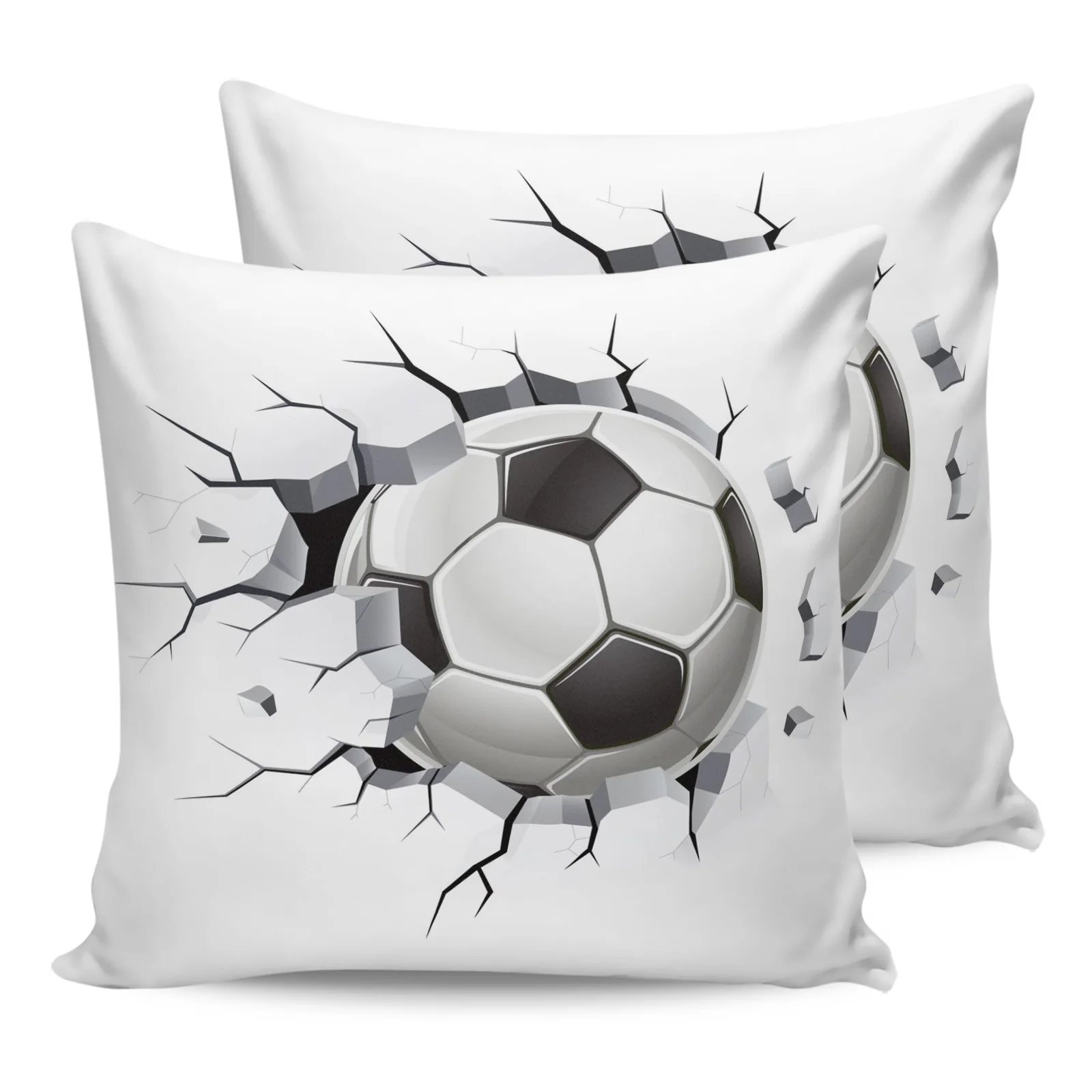 

Чехлы для подушек с изображением футбольной стены и трещин, декоративный чехол для дивана, наволочка для гостиной, декоративные подушки в с...