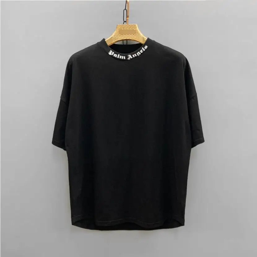 Palm Angels 22SS Letter Logo Short Sleeve Round Neck Men Women T-Shirt Unisex Lovers Couple Style Cotton Boyfriend GiftФутболка