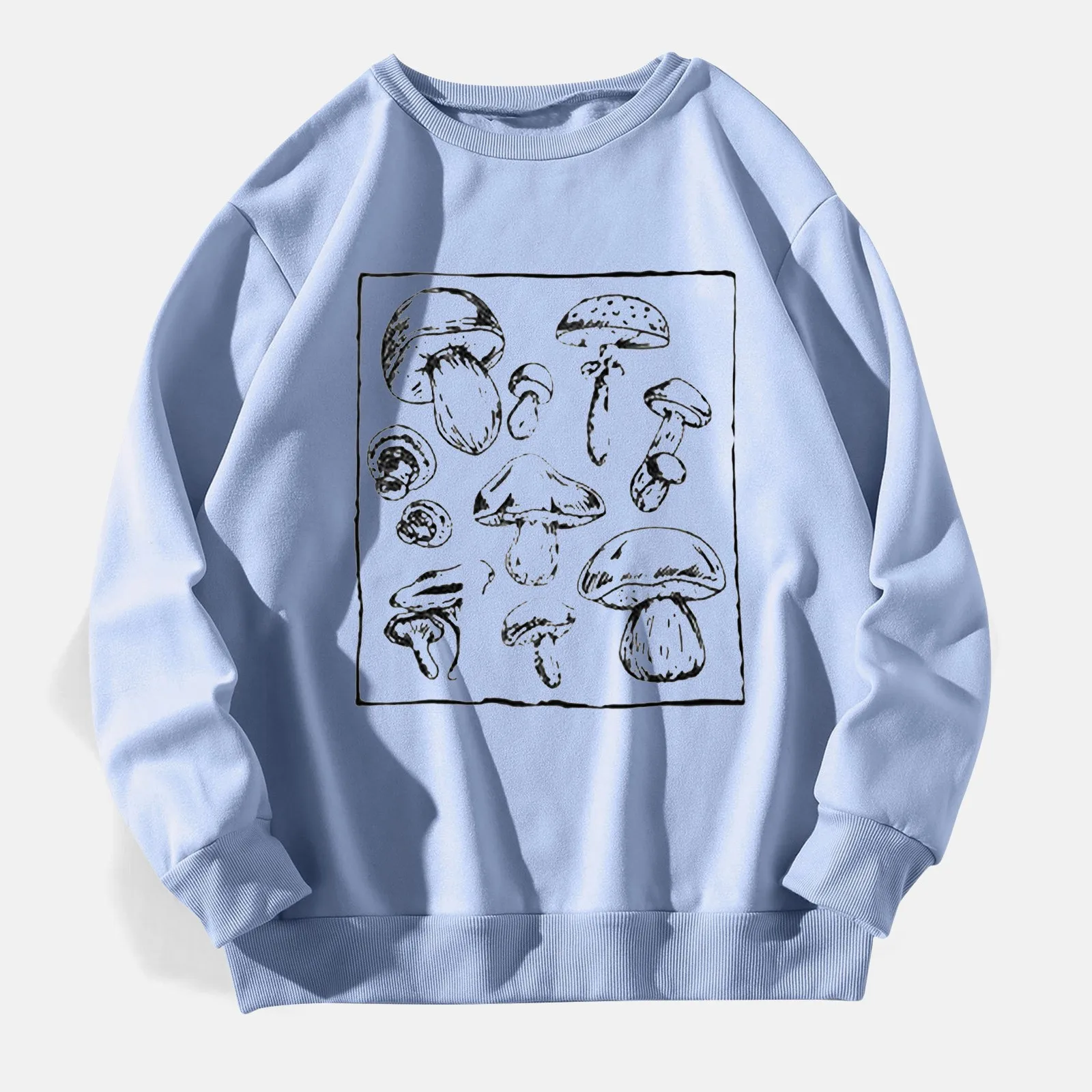 

Womens Casual Long Sleeved Sweater Solid Color Top All With Fashion Pullover Sweatshirt Women Pullover Sweatshirts for Women