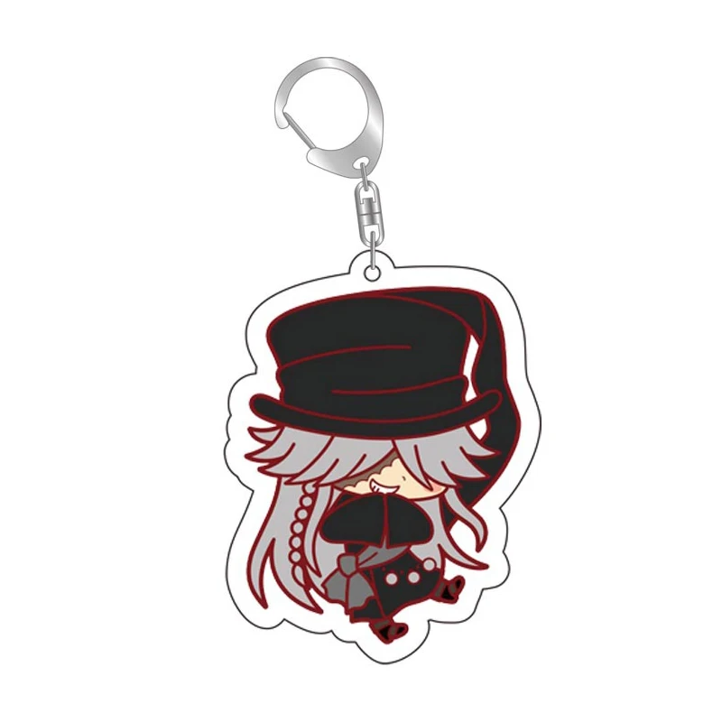 Брелки в стиле аниме черный Батлер двухсторонние прозрачные акриловые