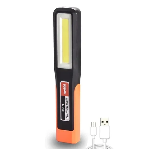 Портативный COB светодиодный фонарь 1/2/4/8 шт  черный USB rechargeable