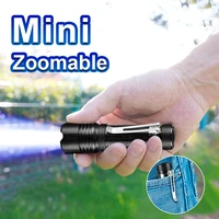 ultra bright led flashlight mini flash light with xhp50 wick zoomable camping torch use 14500 battery tactical waterproof lamp
