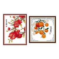 pomegranate or orange pattern cross stitch kits 11ct 14ct needlework embroidery kit diy home swan lake decoration painting