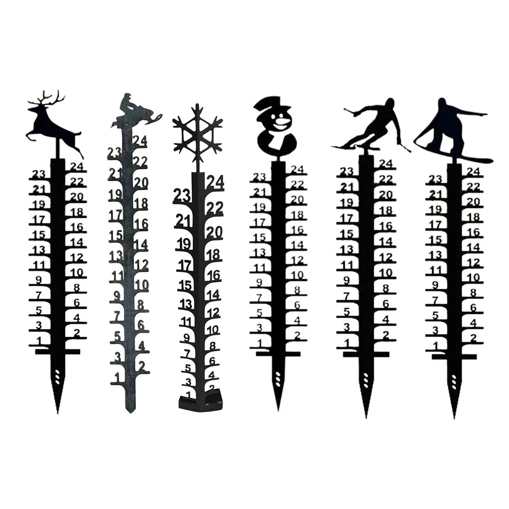 

Snow Gauge Handmade Metal Yard Snow Measuring Stick Garden Stakes Christmas Snow Measuring Device Outdoor Decoration Gift