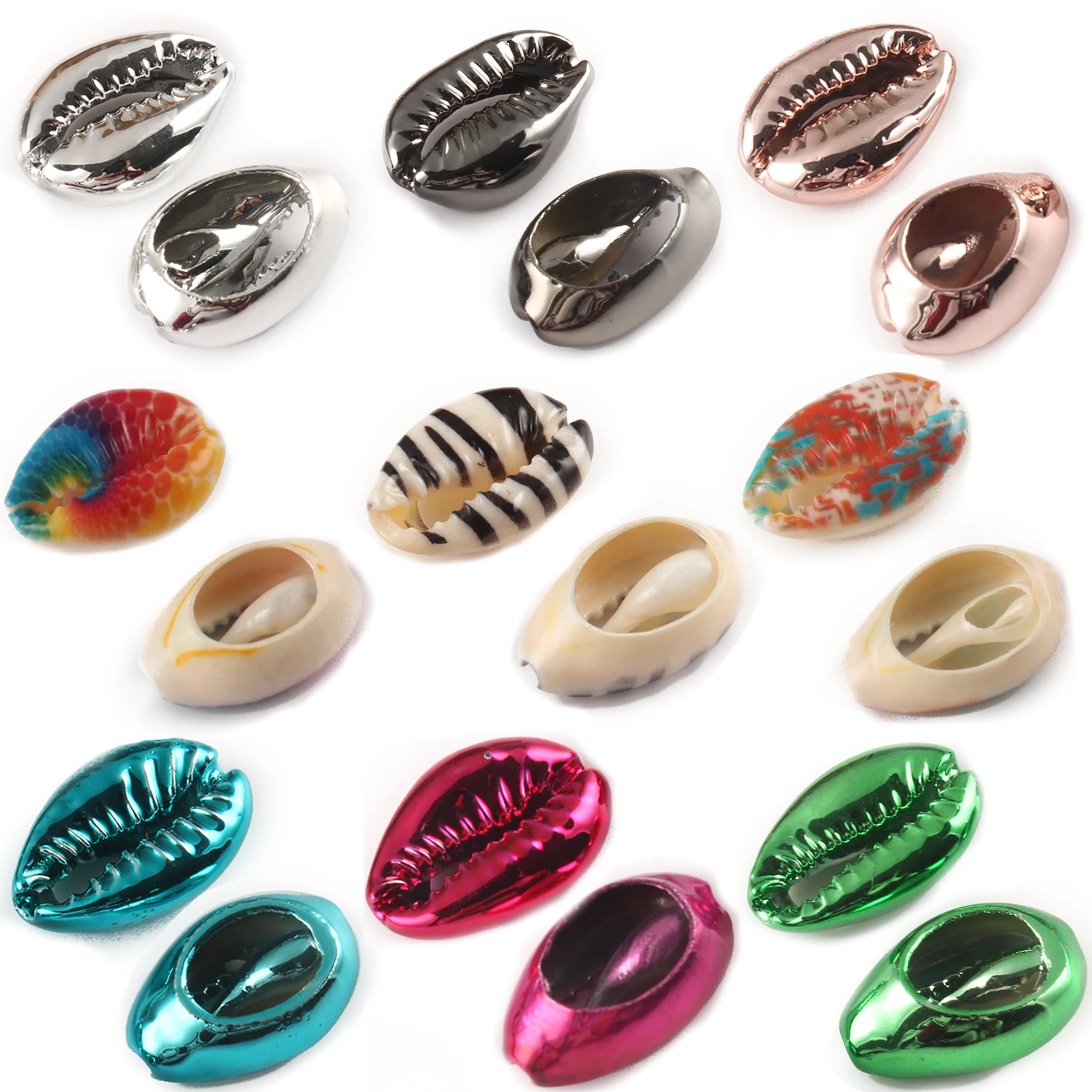 Бусины в виде ракушек овальные ракушки стиле бохо 17-20 мм 10 шт./лот бусины для