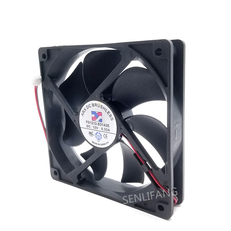 Well Tested New Cooler For ARX FD1212-S3142E DC 12V 0.32A 2 Wires 12025 12CM 120*120*25MM Chassis Cooling Fan