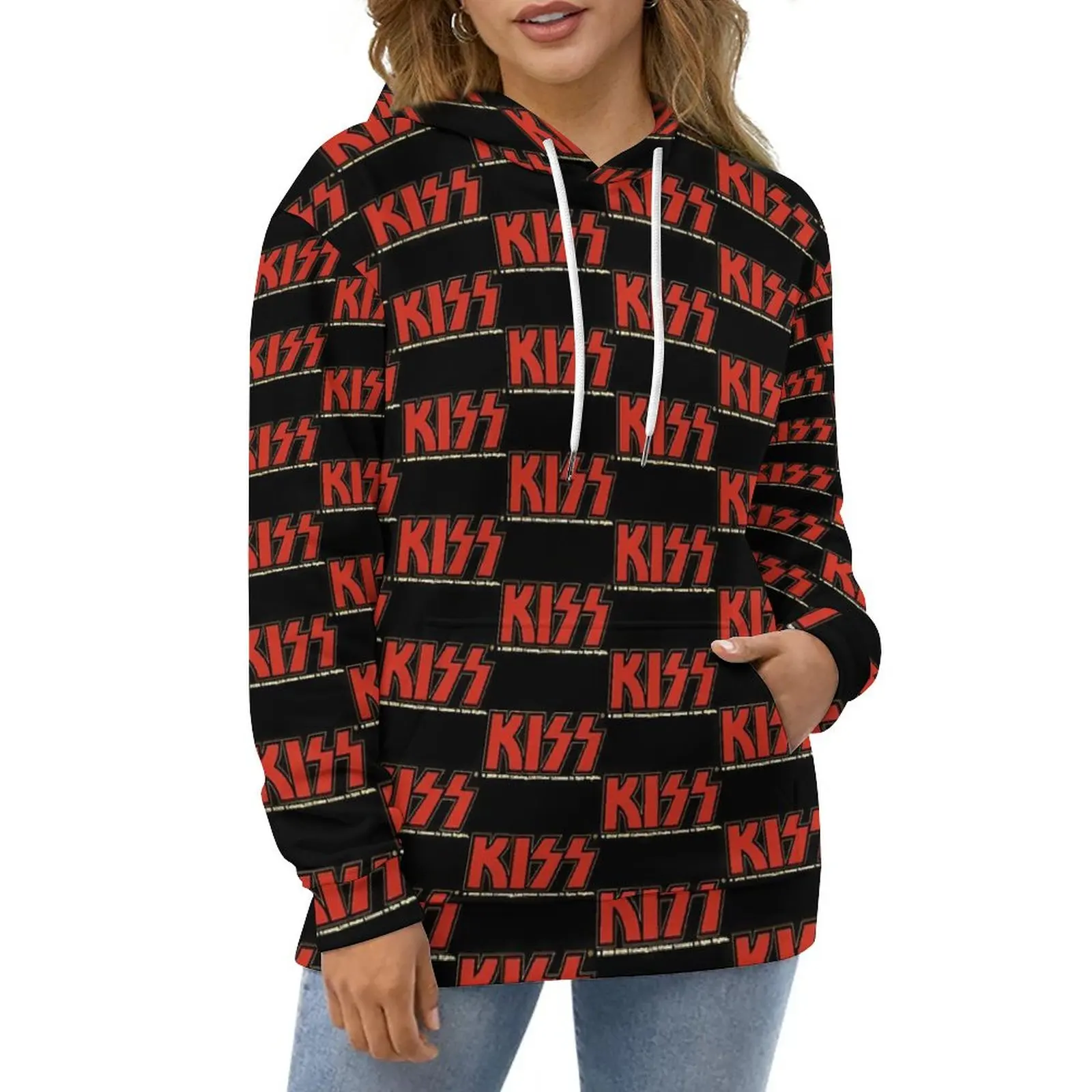 

Толстовки с логотипом группы Kiss, Повседневный пуловер с принтом рок-группы в стиле хип-хоп, толстовка с капюшоном с длинным рукавом и графическим принтом, свитшоты с капюшоном, подарок на день рождения