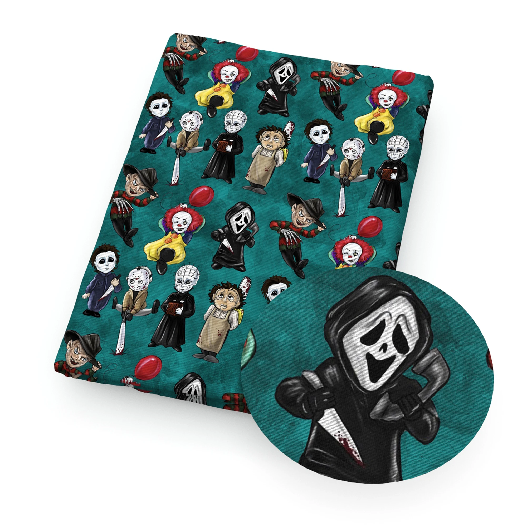 Ткань для Хэллоуина темы ужасов ткань шитья искусственный материал рукоделия