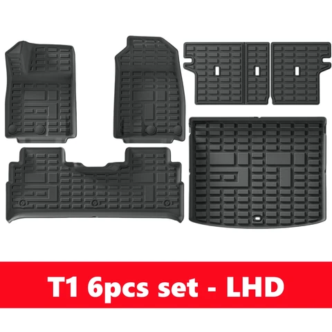 Для Chery Jetour T1 2024 2025 LHD TPE 3D напольные коврики Всепогодные передние и задние грузовые вкладыши Коврик в багажник Водонепроницаемые противоскользящие подушечки для ног