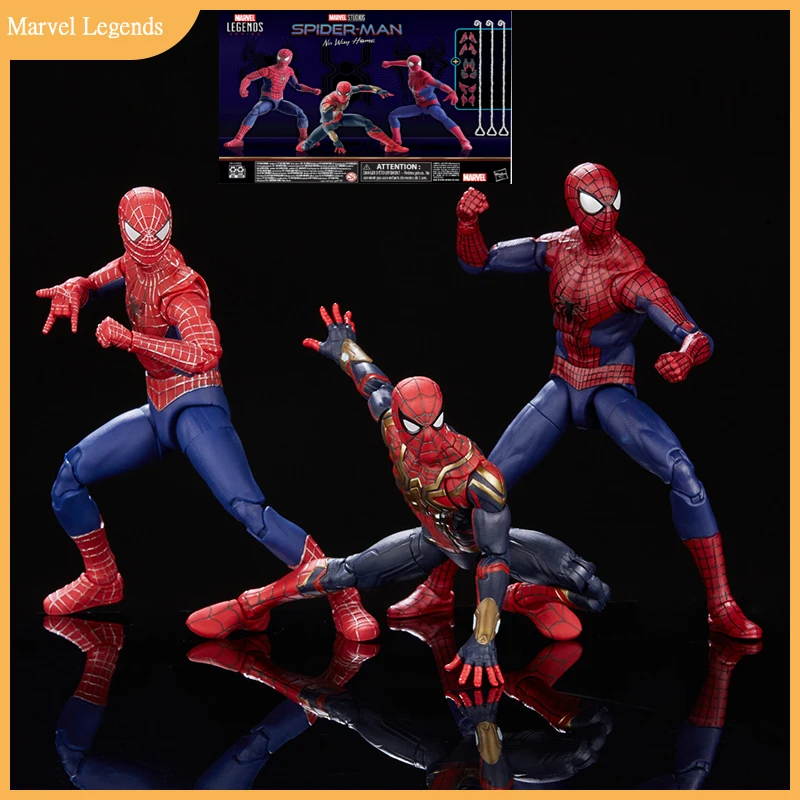 

Original Marvel Legends Series Spider-Man: No Way Home 3-Pack 6-Inch Collectible Action Figure Toys Marvel Spiderman Model Gifts