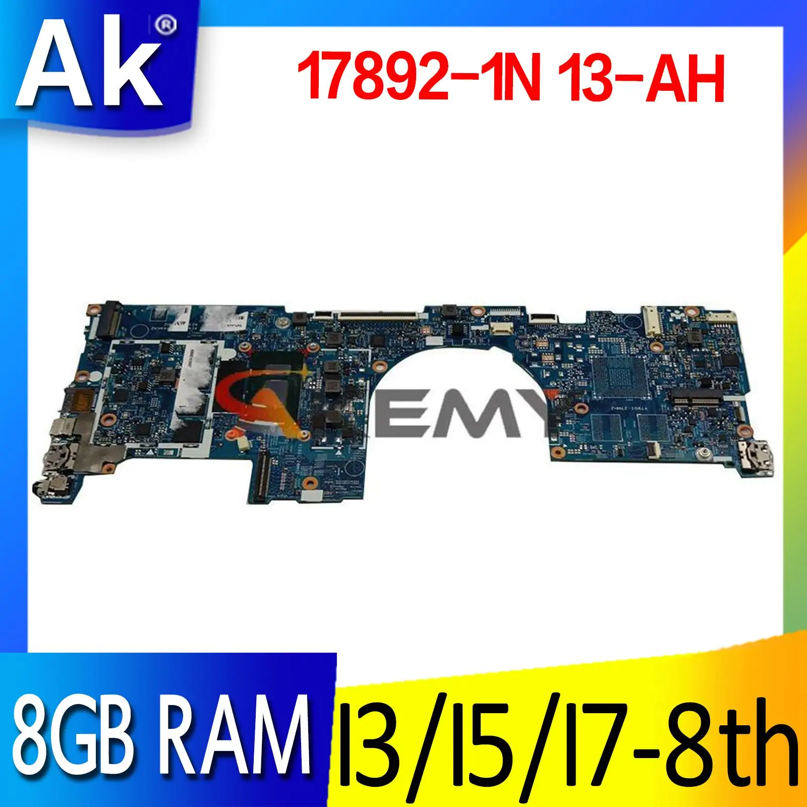 

L19494-601 L19499-601 For HP ENVY 13-AH Laptop Motherboard KATNISS 1.0 KBL 17892-1N mainboard With CPU i3 i5 i7 8th Gen 8GB RAM