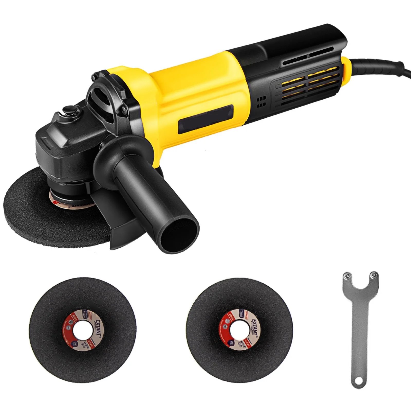 Angle Grinder Powerful Grinder Tool 11Amp Power Grinder with Paddle Switch and 360° Rotational Guard For Cutting and Grinding