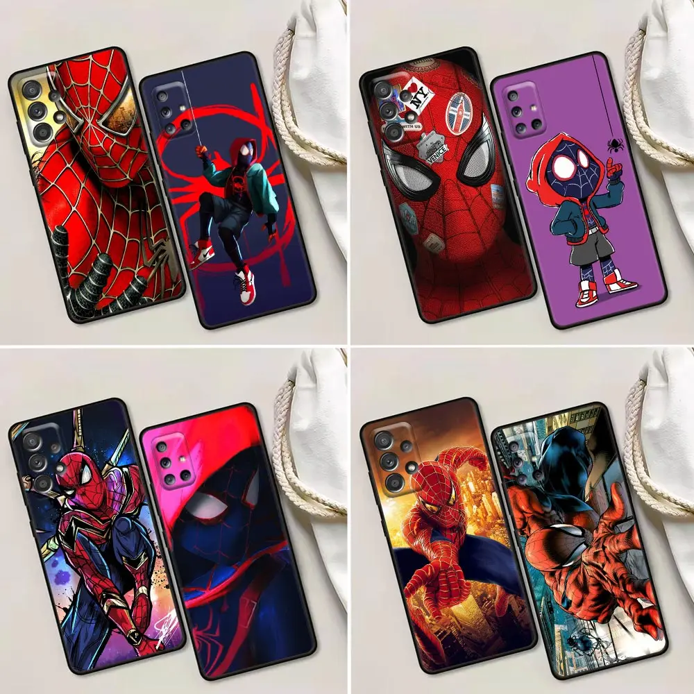 

Spider-Man Miles Morales Marvel Hero Fundas Case For Samsung Galaxy A52 A73 A53 A72 A52S A71 A51 Note 20 Ultra 10 9 8 Back Cover
