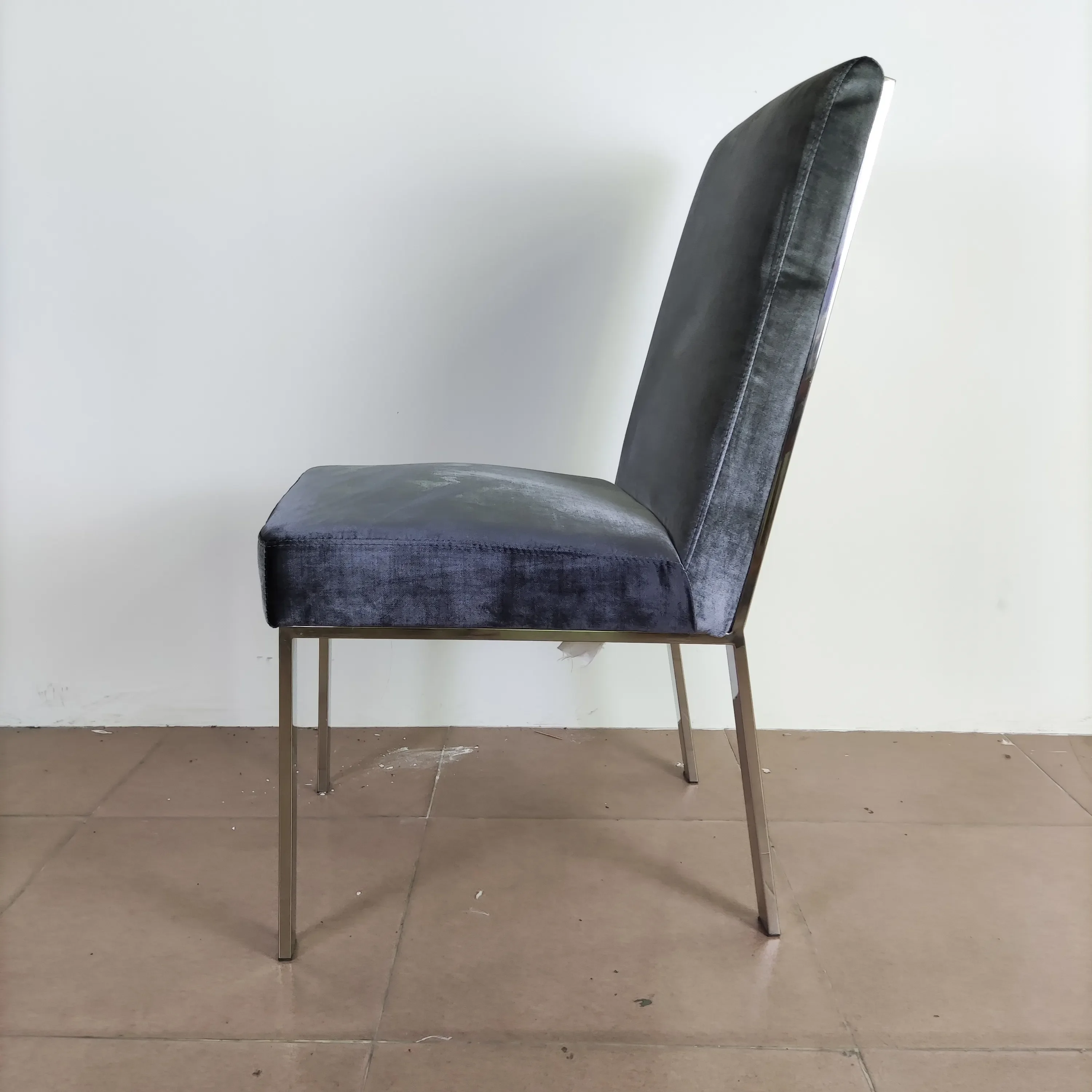 Мебель из латуни матовый роскошный обеденный стул нержавеющей стали золотого