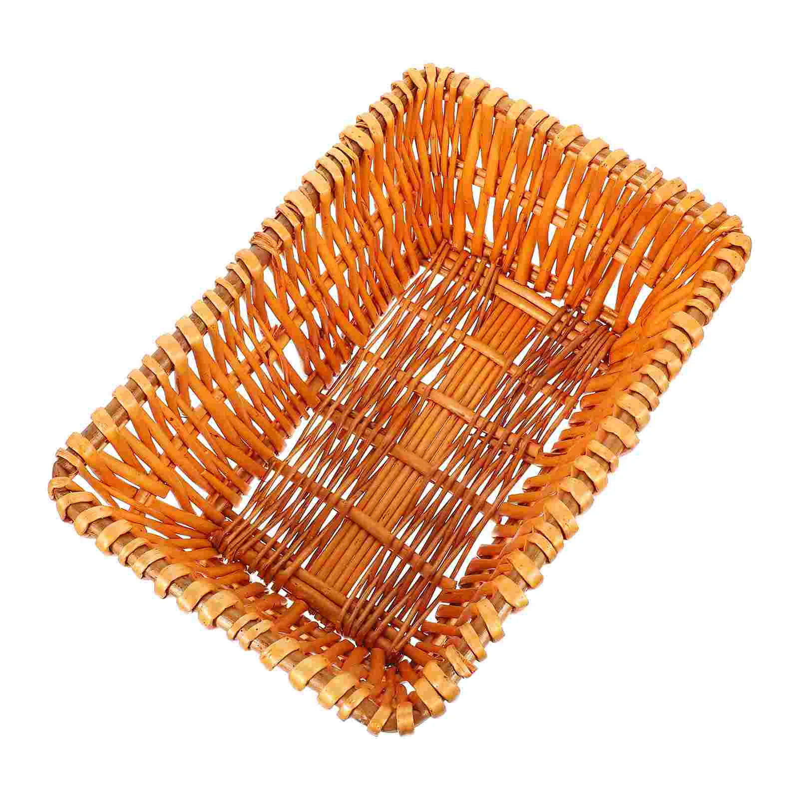 

Basket Storage Rattan Baskets Wicker Toy Fruit Organizer Bread Bin Woven Box Serving Seagrass Towel Sundries Tray Picnic Egg