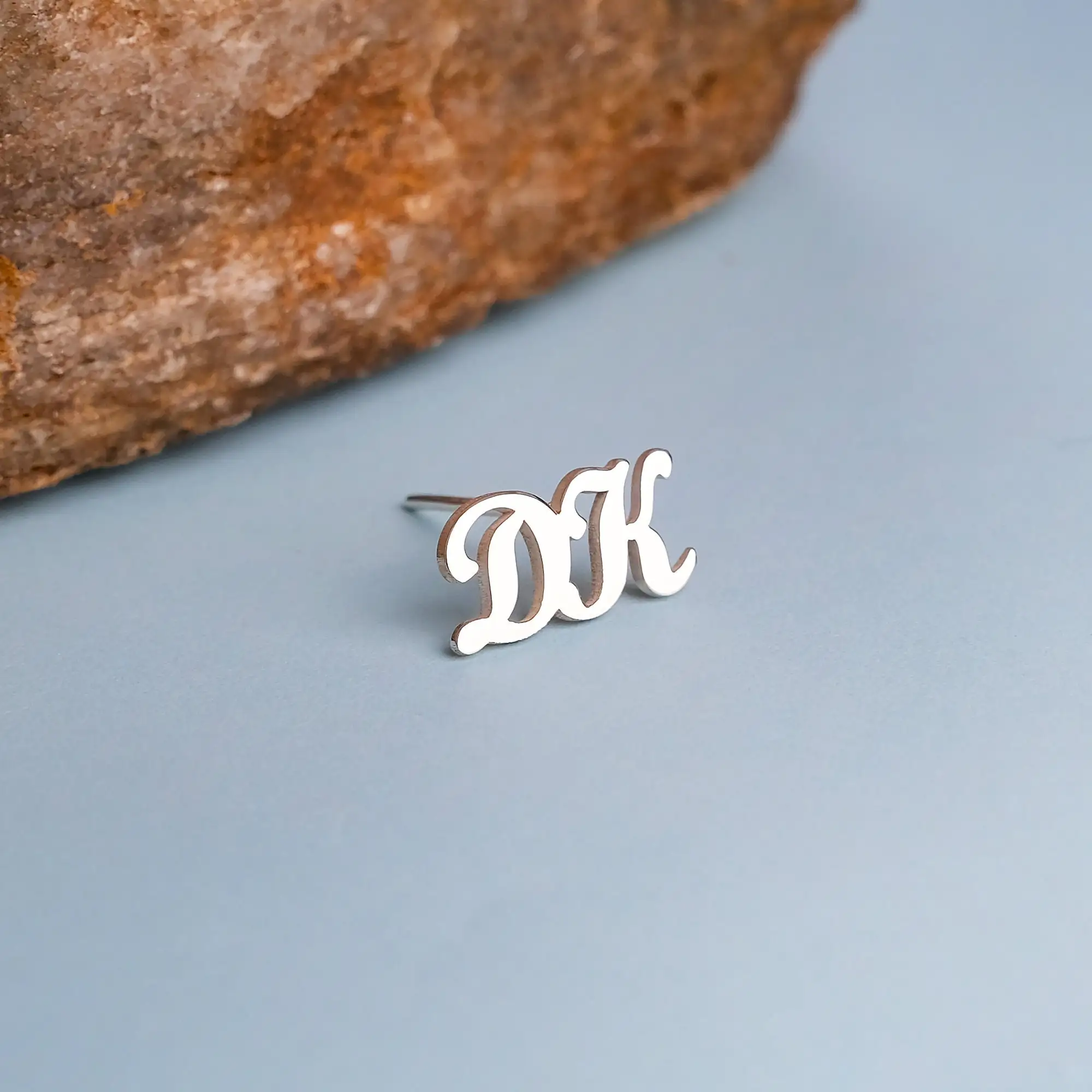 Luxury Stainless Steel Custom Name Initials Cufflinks for Mens Wedding Sleeve Button Pin Groomsmen Gifts Jewelry for Men