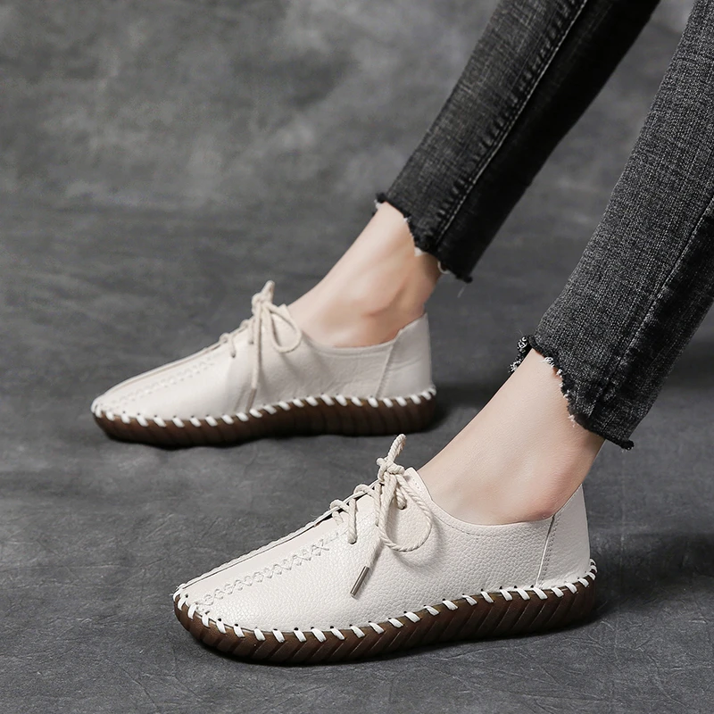 

Women Ballet Flats Casual Sports Shoes Fashion Vulcanized Shoes 2022 Lady Running Shoes Soft Small White Shoes Large Size 35-43