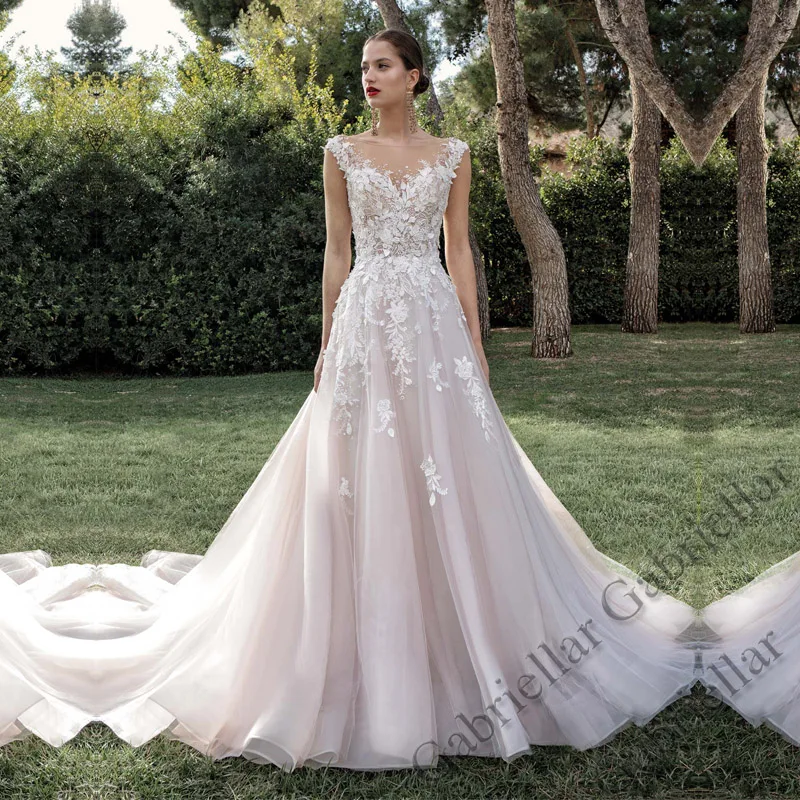 

Gabriellar Aline Backless Wedding Dress Scoop Exquisite Appliques Sleeveless Customised Mopping Gown Vestido De Novia 2022 Women